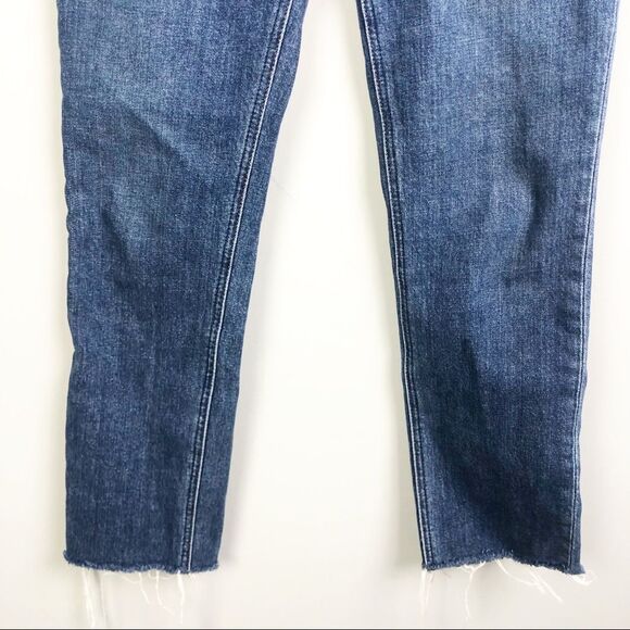 REFORMATION | Mid Rise Slim Jeans in Kasai with Raw Edge Hem Distressed Size 26 - Picture 5 of 11